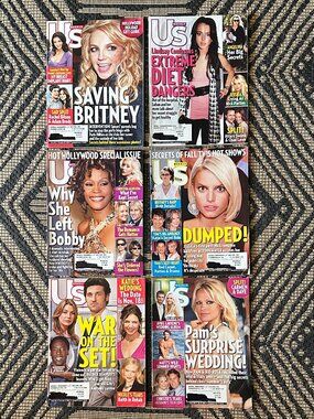 Vtg Y2K Lot of 6 US Weekly Magazines 2006 Celebrity Gossip Fashion Party Life